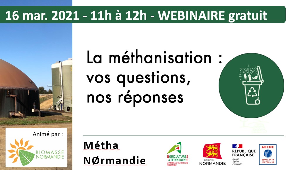 Webinaire méthanisation Normandie