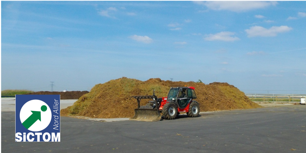 Plate-forme de compostage de déchets verts