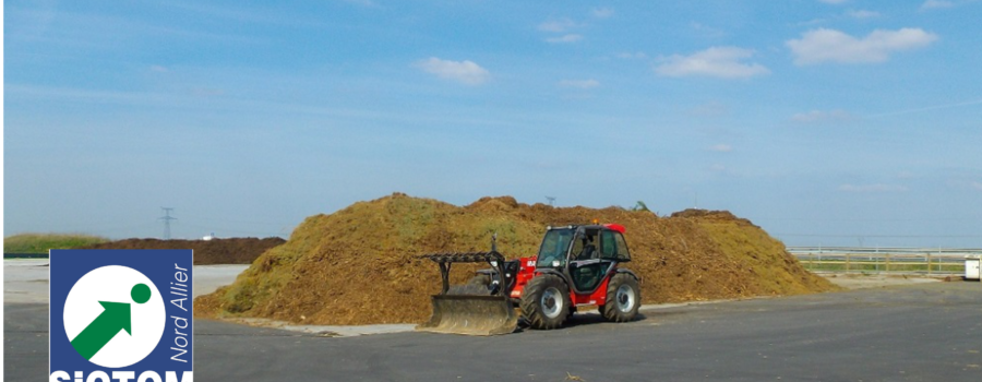 Plate-forme de compostage de déchets verts